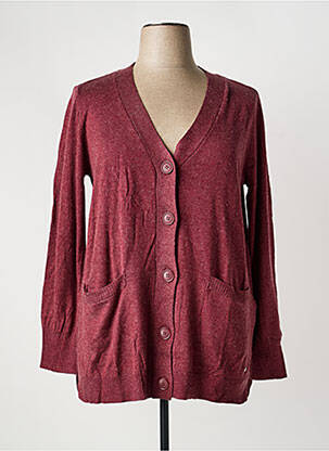 Gilet manches longues fermeture boutonnée sur le devant violet SHEEGO femme