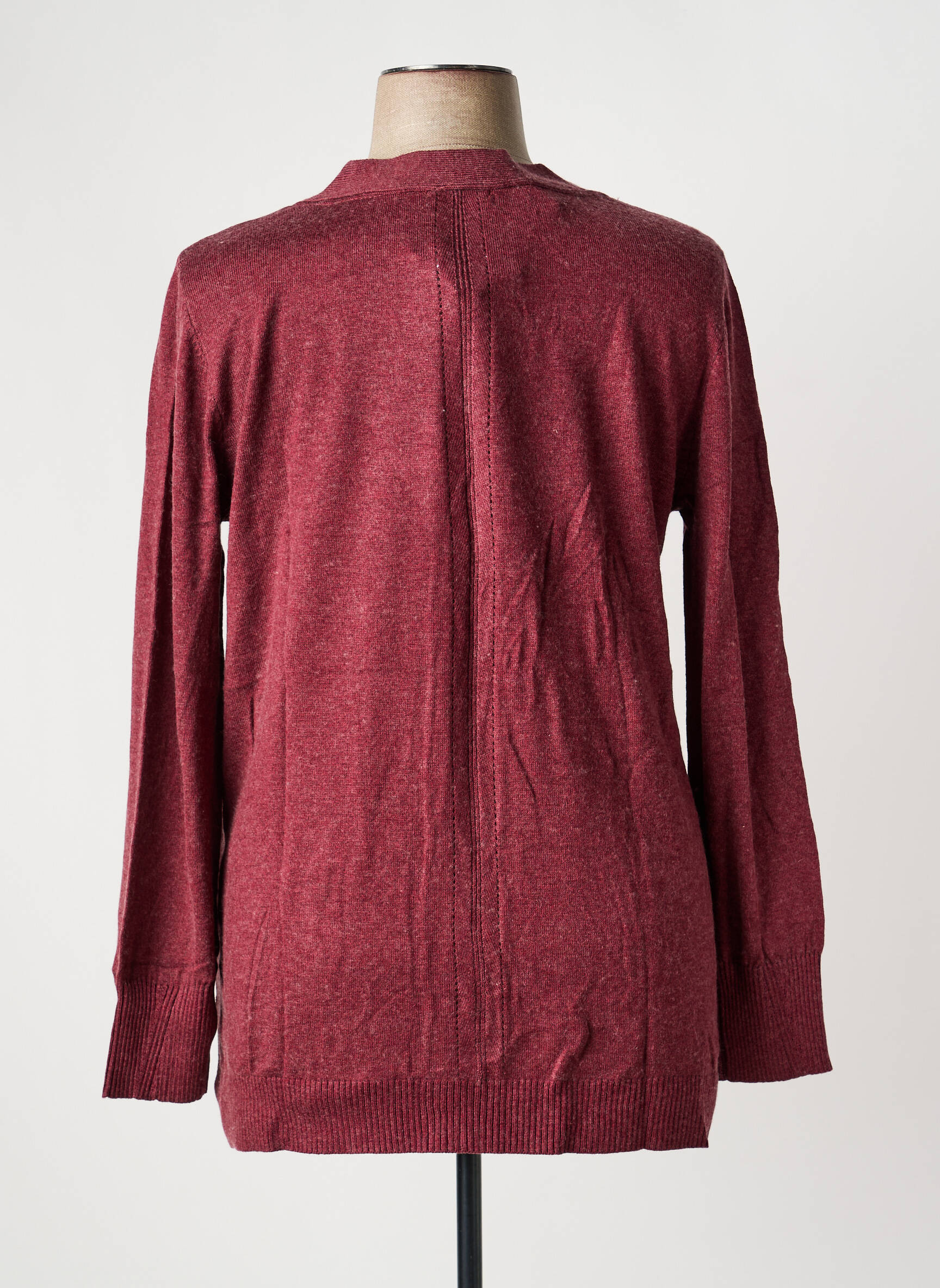 Gilet manches longues fermeture boutonnée sur le devant violet SHEEGO femme