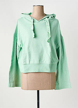 Sweat-shirt à capuche manches longues manches longues vert SHEEGO femme
