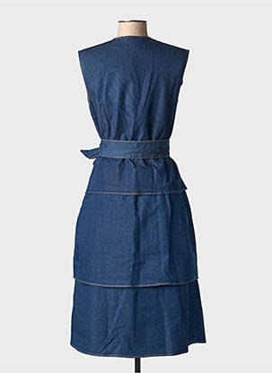 Robe mi-longue sans manche sans manche bleu NÜ femme