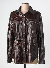 Veste casual coupe droite marron NÜ femme