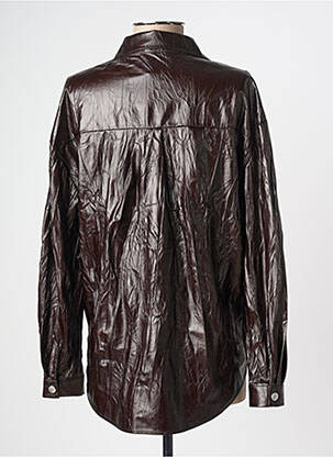 Veste casual coupe droite marron NÜ femme