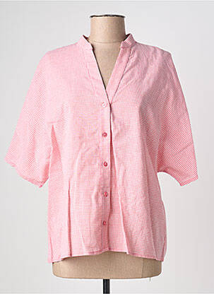 Chemisier imprimé fantaisie manches courtes rose PLEASE femme