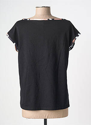 Top imprimé fantaisie manches courtes noir ZOE ZONE OF EMBROIDERED femme