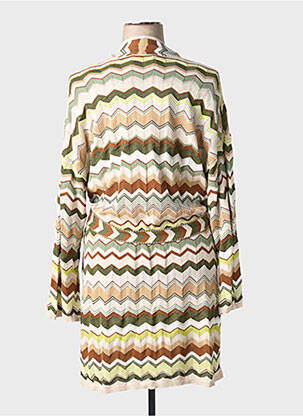 Gilet manches longues col v vert OUI femme
