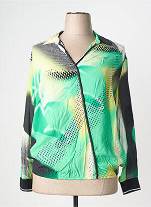 Blouse imprimé fantaisie manches longues vert TUZZI femme