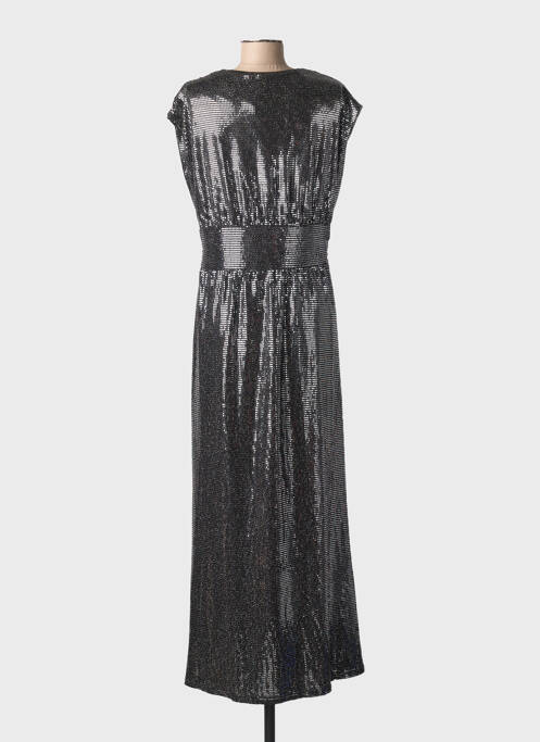 Robe longue manches courtes manches courtes argent OUI femme