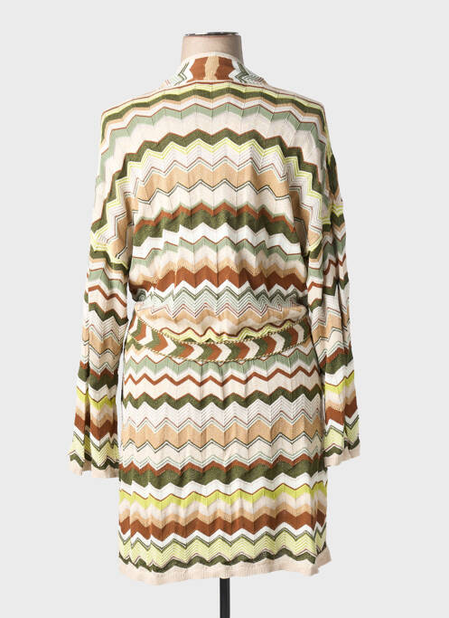 Gilet manches longues col v vert OUI femme