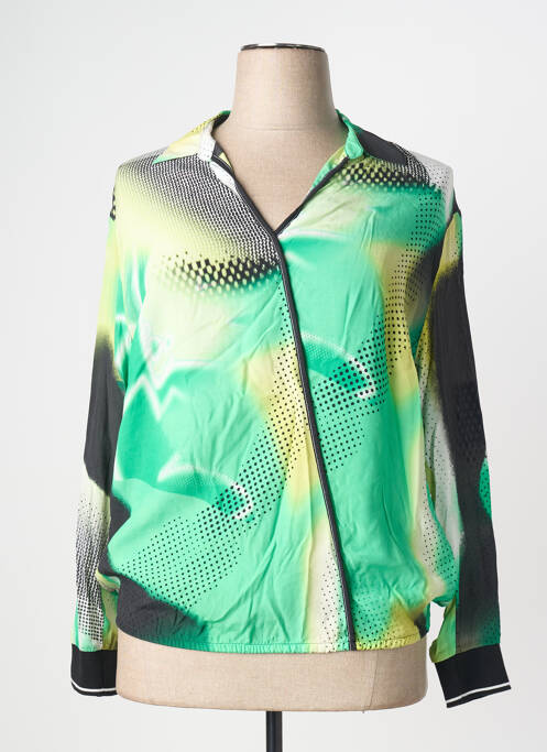 Blouse imprimé fantaisie manches longues vert TUZZI femme