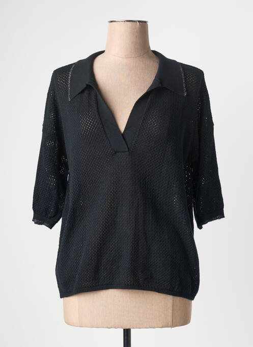 Polo noir EVA KAYAN femme