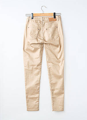 Pantalon slim tissage enduit taille normale beige EVA KAYAN femme