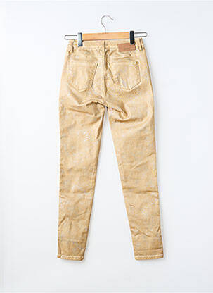 Pantalon slim tissage enduit taille normale beige EVA KAYAN femme