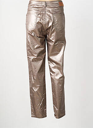 Pantalon droit stretch taille normale or EVA KAYAN femme