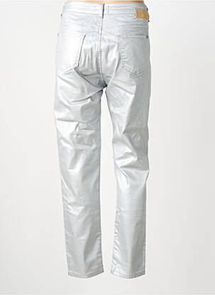 Pantalon droit stretch taille normale argent EVA KAYAN femme