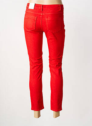 Pantalon 7/8 stretch taille normale rouge OUI femme