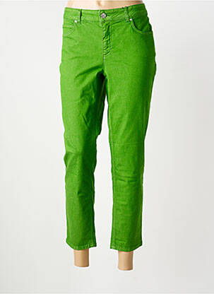 Pantalon 7/8 stretch taille normale vert OUI femme