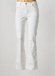 Pantalon droit stretch taille normale blanc OUI femme