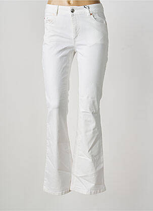 Pantalon droit stretch taille normale blanc OUI femme