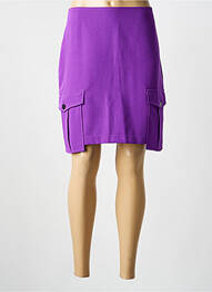 Jupe mi-longue coupe droite violet EVA KAYAN femme
