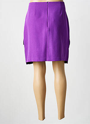 Jupe mi-longue stretch violet EVA KAYAN femme