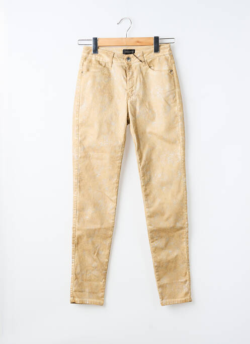 Pantalon slim tissage enduit taille normale beige EVA KAYAN femme