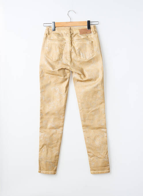 Pantalon slim tissage enduit taille normale beige EVA KAYAN femme