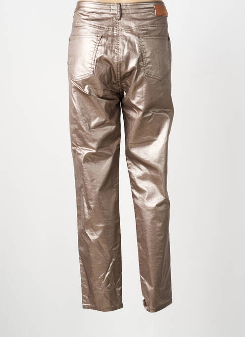 Pantalon droit stretch taille normale or EVA KAYAN femme
