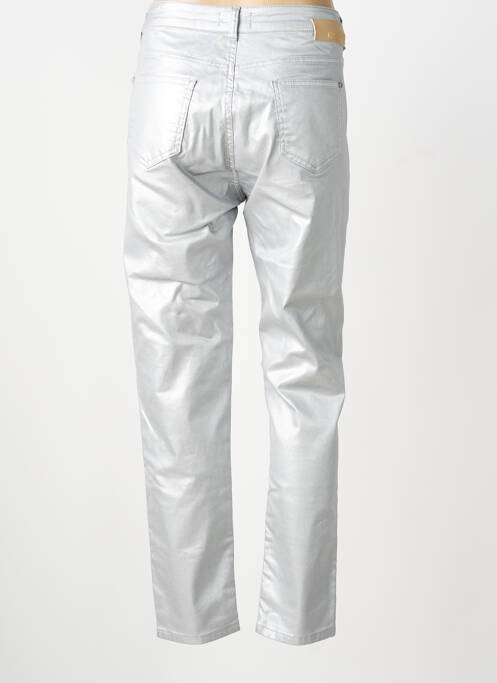 Pantalon droit stretch taille normale argent EVA KAYAN femme