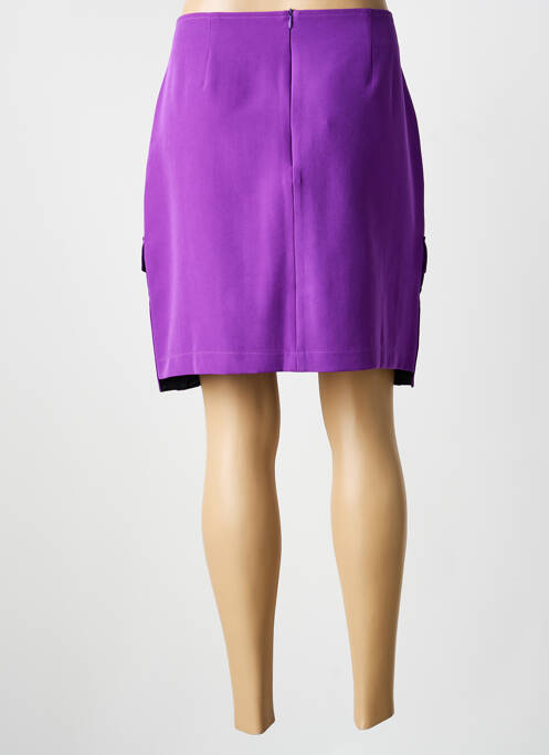 Jupe mi-longue coupe droite violet EVA KAYAN femme