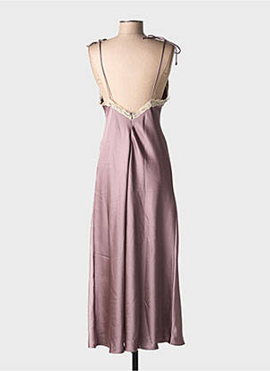 Robe longue coupe cintrée fines bretelles marron ZARA femme