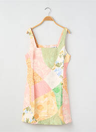 Robe courte fermeture zippée au dos sans manche vert DESIGUAL femme