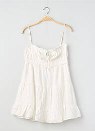Top manches bretelles ajustables fines bretelles blanc BERSHKA femme