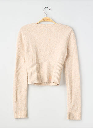 Gilet manches longues stretch beige BERSHKA femme