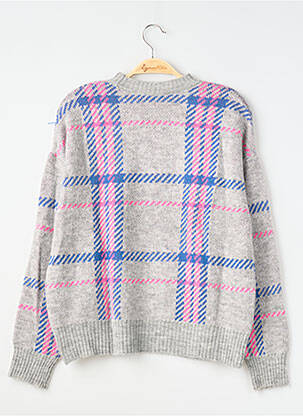 Pull coupe droite manches longues gris NEW LOOK femme