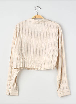Chemisier coupe cintrée manches longues beige ASOS femme