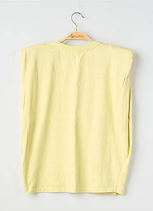 T-shirt coupe droite manches courtes jaune FRANKIE SHOP femme