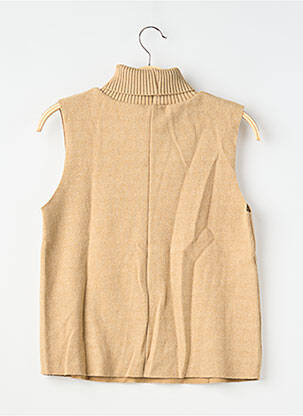 Pull col roulé stretch sans manche marron ZARA femme