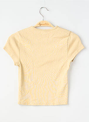 T-shirt sérigraphie floquée manches courtes beige BDG femme