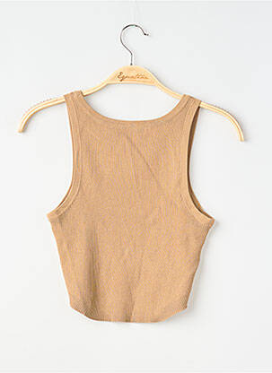 Top stretch sans manche marron ZARA femme