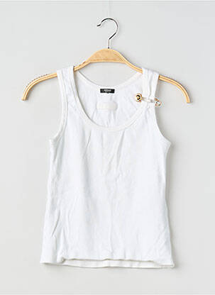 Débardeur stretch sans manche blanc VERSACE femme