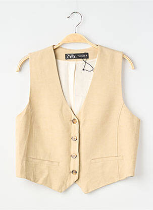Gilet sans manche doublure beige ZARA femme