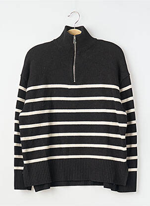 Pull maille tricot manches longues noir ZARA femme