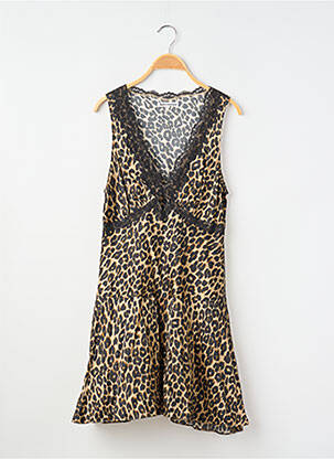 Robe mi-longue sans manche sans manche marron REFORMATION femme