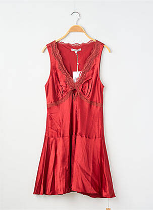 Robe mi-longue sans manche sans manche rouge REFORMATION femme