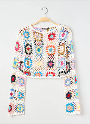 Top imprimé fantaisie manches longues blanc NASTY GAL femme