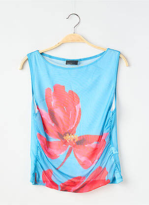 Top stretch sans manche bleu ASOS femme