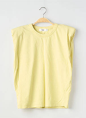 T-shirt coupe droite manches courtes jaune FRANKIE SHOP femme