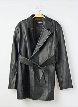 Veste simili cuir manches longues noir MANIÈRE DE VOIR femme