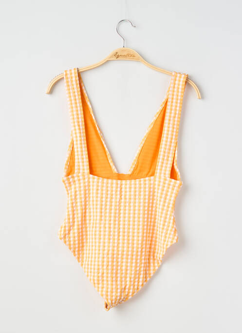 Maillot de bain 1 pièce stretch orange ANJA PARIS femme