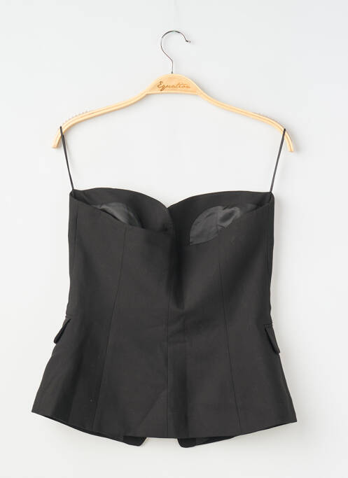 Top stretch sans manche noir BERSHKA femme